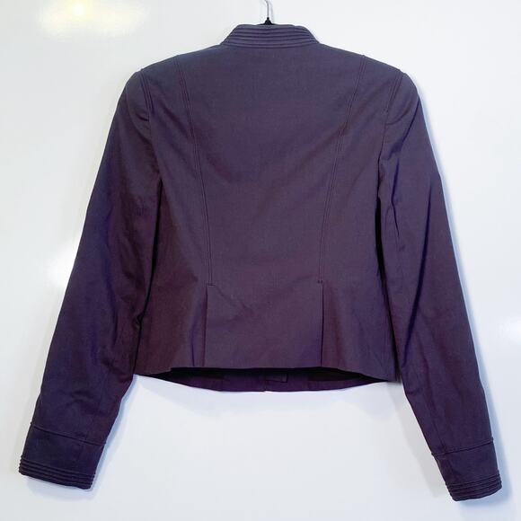 Theory Carly Navy Blue Cotton Military Jacket - Picture 5 of 6